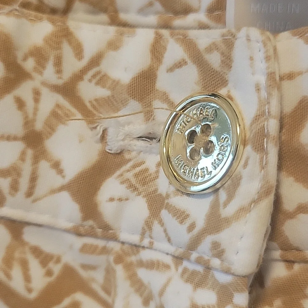 Michael Kors Cream, &Tan Designer Pant - Picture 7 of 9